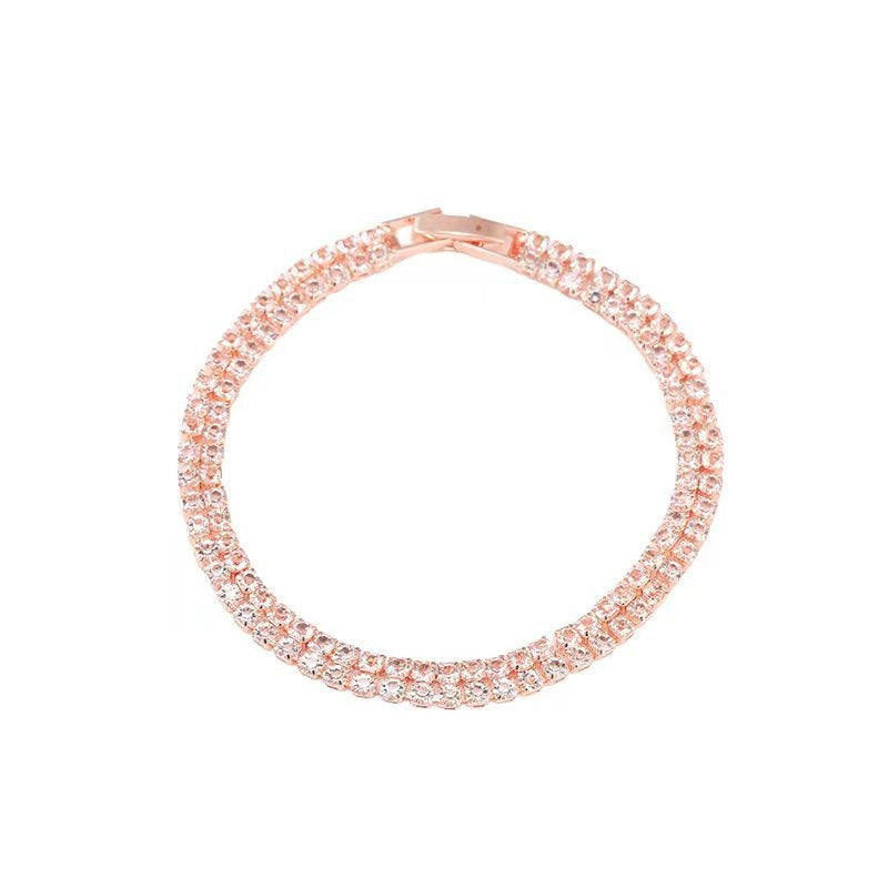 Full Diamond Zircon Couple Bracelet