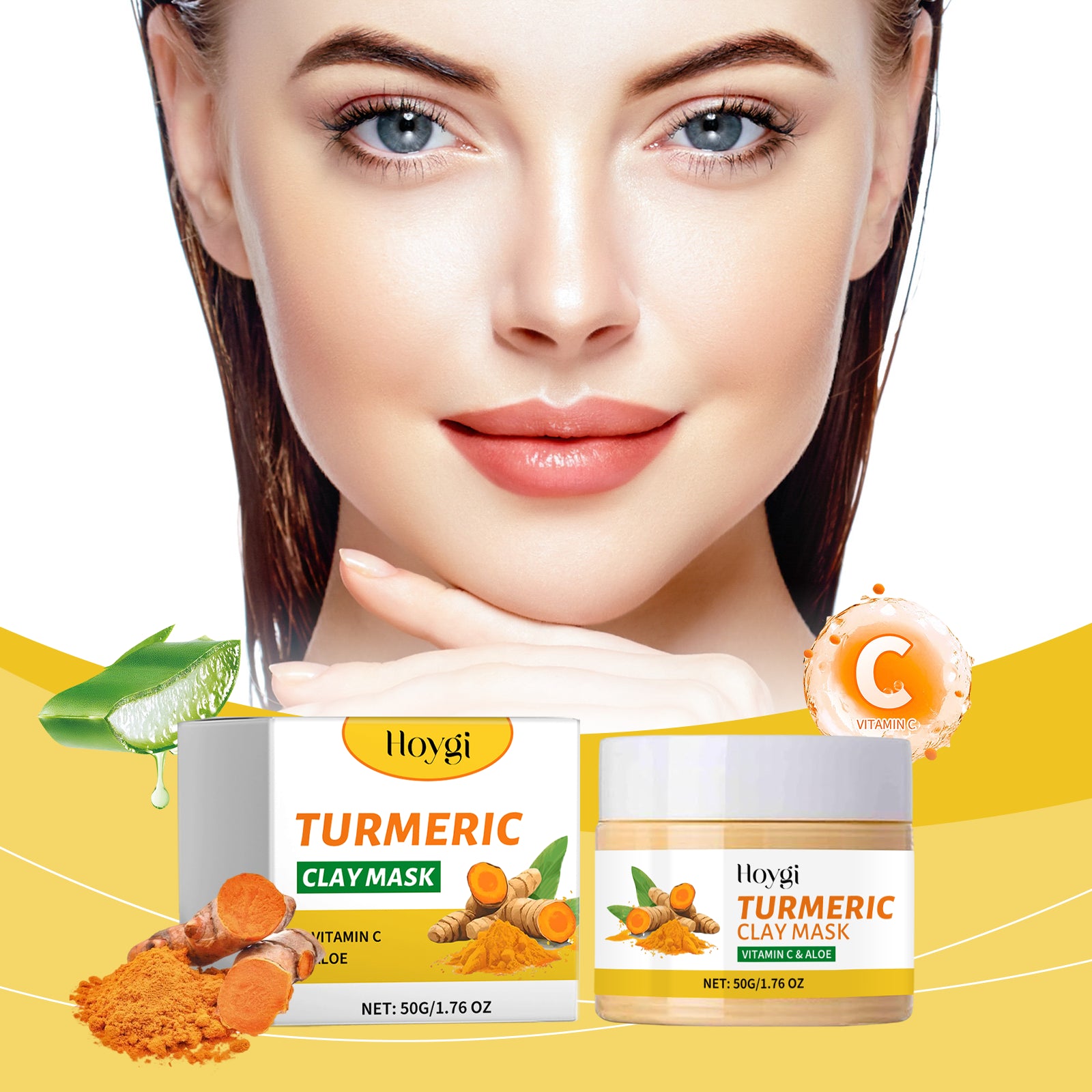 Hoygi Turmeric Mud Mask | Deep Pore Cleansing & Moisturizing Face Mask