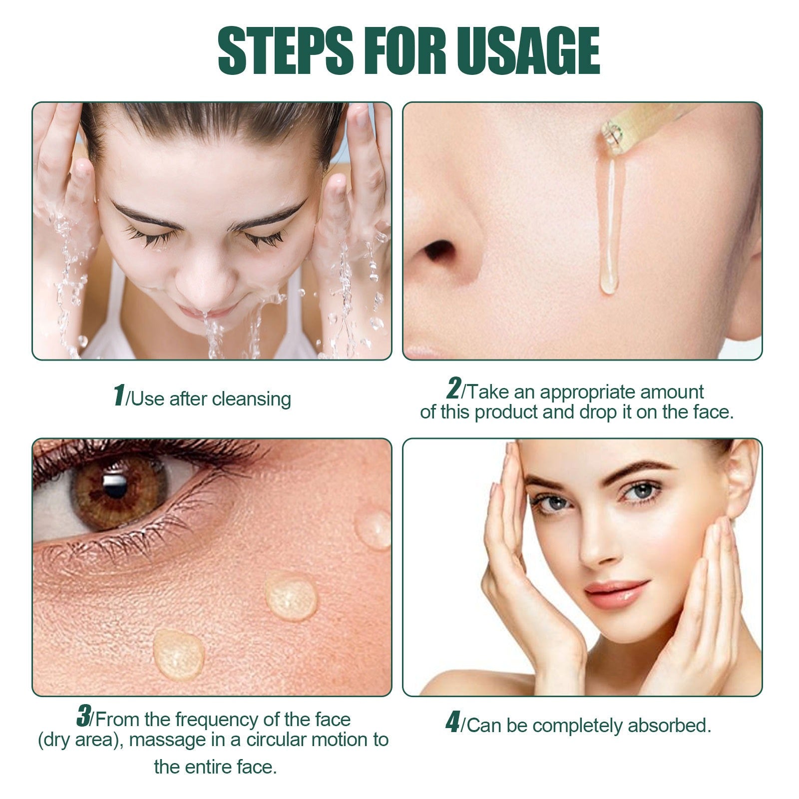 OUHOE Collagen Brightening Facial Essence | Anti-Aging Face Serum