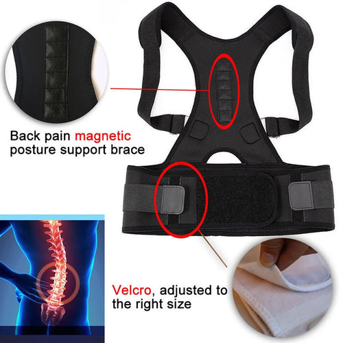 Adult Hunchback Correction Belt Back Posture Correction Belt Open Shoulder Straight Strap Magnet Type Posture Correction Belt