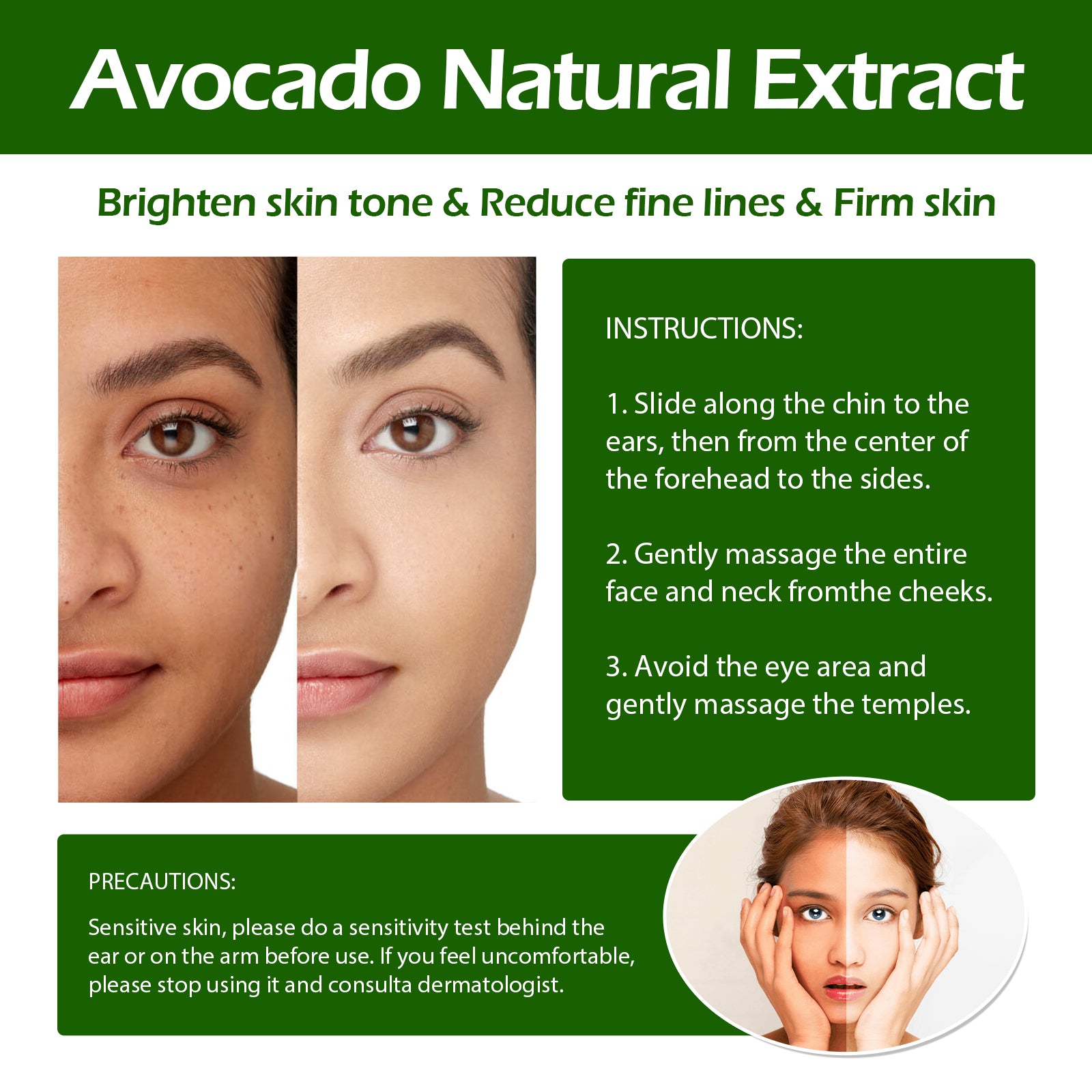Jaysuing Avocado Brightening Serum | Moisturizing Facial Essence