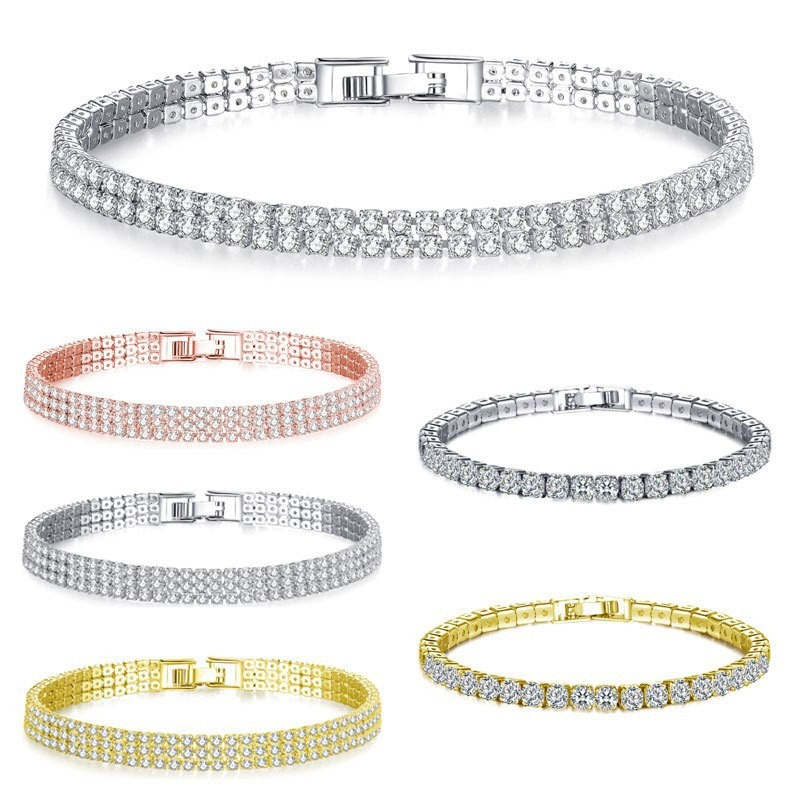 Full Diamond Zircon Couple Bracelet